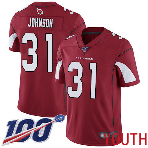 Arizona Cardinals Limited Red Youth David Johnson Home Jersey NFL Football #31 100th Season Vapor Untouchable->arizona cardinals->NFL Jersey